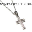 SYMPATHY OF SOUL Small Gravity Cross Necklace Silver w CZ スモールグラビティクロスネックレス シルバー w キュービックジルコニア Safari 掲載モデル【正規商品 公式通販】