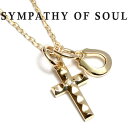 VpV[Iu\E lbNX S[h z[XV[ NX K10 _C SYMPATHY OF SOUL Cross & Horseshoe Necklace K10YG w/DiamondyKi ʔ́z