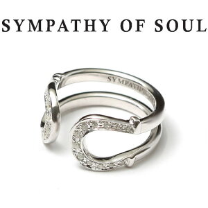 シンパシーオブソウル リング シルバー ダブル ホースシュー 指輪 馬蹄 SYMPATHY OF SOUL Horseshoe Ring Silver w/CZ ダブル ジルコニア Safari 雑誌掲載 男女兼用 【正規商品 公式通販】