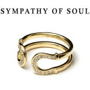 VpV[Iu\E O S[h _C _u z[XV[ w n K18YG SYMPATHY OF SOUL Double Horseshoe Ring K18Yellow Gold w/Diamond _ Safari Gf jpyKi ʔ́z