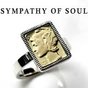 VpV[Iu\E O Vo[ S[h K18 oeB[ wbh w Y fB[X jZbNX uh jp SYMPATHY OF SOUL Liberty Head Ring Silver K18 Yellow GoldyKi ʔ́z