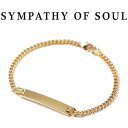 VpV[Iu\E uXbg S[h K18YG i[ ACfB[ `F[ SYMPATHY OF SOUL Narrow ID Chain Bracelet K18YGyKi ʔ́z