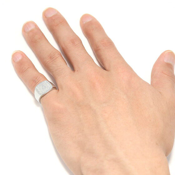 Shafterのシンパシーオブソウル リング シグネット ラージ プラチナ メンズ レディース ユニセックス SYMPATHY OF SOUL Large Signet Ring Platinum【正規商品 公式通販】｜アングル3