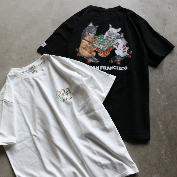 Rakuten - テス トップス ユニセックス TES フレブル ブヒ ボードゲーム ヤクマン 半袖 Tシャツ YAKUMAN T-SHIRT ホワイト/ブラック WHITE/BLACK 2色展開 2026春夏新作