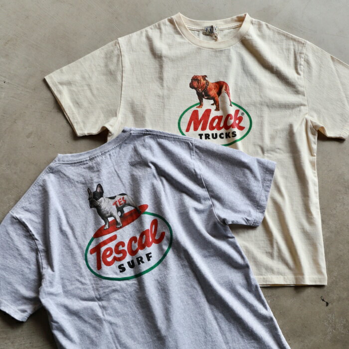 Rakuten - テス トップス ユニセックス TES Mack Trucks フレブル 半袖 Tシャツ アイボリー/ミックスグレー IVORY/MIX GRAY 2色展開 Aタイプ 2026春夏新作