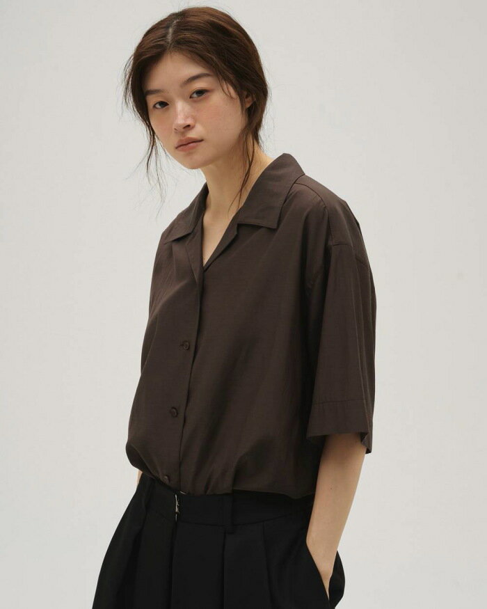TODAYFUL 【期間限定ヘアアクセ プレゼント中 ククシュゼット】正規商品 シルキー ハーフスリーブ シャツ Silky Halfsleeve Shirts ホワイト/ダークブラウン White/Dark Brown 2色展開 正規取り扱い店 2026春夏新作