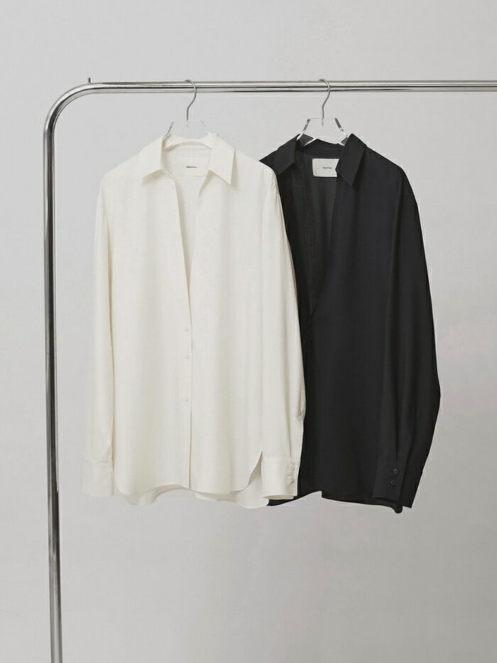 樂天商城 - 【先行予約】 TODAYFUL 正規商品 トップス トゥデイフル シルキー スキッパー シャツ Silky Skipper Shirts ブラック/エクリュ Black/Ecru 2色展開 正規取り扱い店 2026秋冬新作