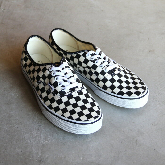 VANS スニーカー ヴァンズ オーセンティック Authentic PRIMARY CHECK オーセンティック ローカット ブラック×ホワイトチェック BLACK×WHITE 2026春夏新作
