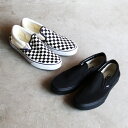 VANS スリッポン ヴァンズ クラシック スリッポン Classic Slip-On ローカット ユニセックス ブラックホワイトチェック/オールブラック 2色展開 2025秋冬新作