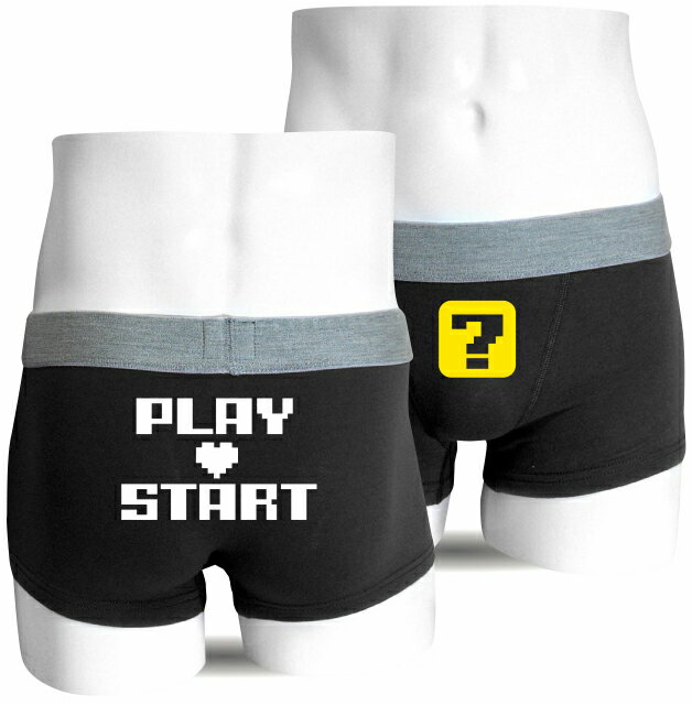 おもしろ プレゼント パンツ ( ボクサーパンツ )( プレイスタート ) おもしろ雑貨 ゲーム パロディ 笑える ジョークグッズ 面白い ネタ パン ( おもしろボクサーパンツ ) しゃれもんのサムネイル