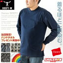 ポイント10倍 送料無料 HANES ヘインズ Hanes BEEFY- 長袖 Tシャツ 最強ロンT 【 ヘインズ ビーフィー T 長袖 クルーネック 】【 限定ハンドタオル付 】 国内正規販売店 ビーフィ パックT 無地T メンズ レディス 定番 彼氏 彼女ペア ヘビーウェイト 肉厚【品番 H5186】