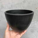 BLACK PLASTIC POT【BOWL TYPE】15cm×11cm 黒 プラ鉢 5号 樹脂 植木鉢 ブラックポット 3