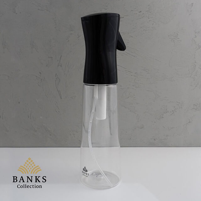 ミストスプレーボトル【mist spray bottle】350mlバンクスコレクション 350ミリリットル 霧吹き 継続噴霧 多肉 観葉植物 塊根 着生植物 灌水 葉水 無動力 エアリー ミスト サボテン ティランジア ブラック クリア おしゃれ 2