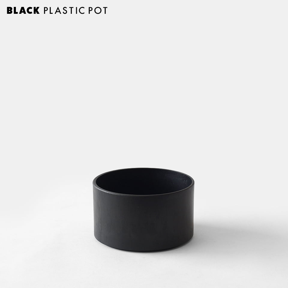 Rakuten - BLACK PLASTIC POT【CYLINDER LOW TYPE】14cm×8cm 黒 プラ鉢 4号 植木鉢 筒型 円筒 円柱 浅鉢 ロータイプ 寄せ植え ブラックポット コーデックス プラスチック 肉厚 厚口 かっこいい おしゃれ 多肉 塊根 サボテン シリンダー marvista
