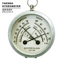 THERMO-HYGROMETER 【ラウンドタイプ】H73mm W65mm電源不要 電池不要 マグネット式 丸型 サークル ラウンド サーモ ハイグロ メーター 温湿度計 温度計 湿度計 室温計 アナログ 鉄 スチール 無…