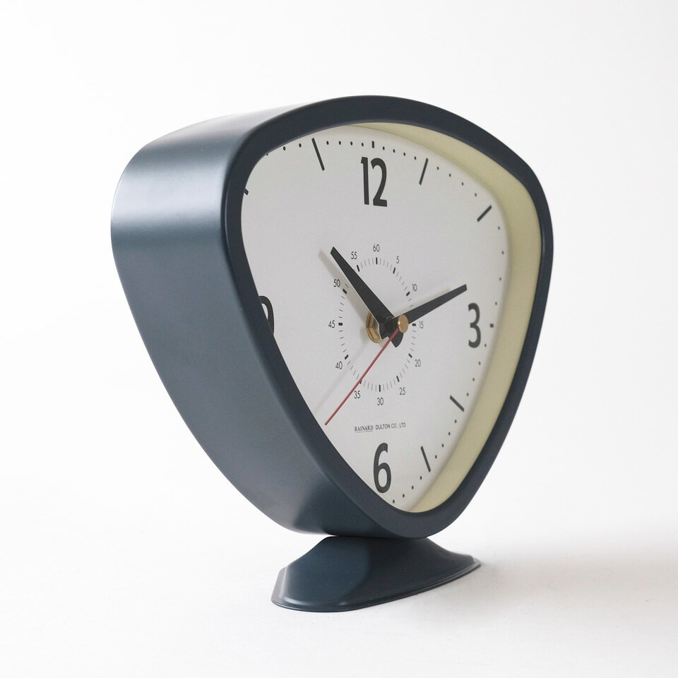 RAINARD TABLE CLOCK GRAY 高さ18.5cm×幅22.5cmアナログ 逆三角形 グレー シンプル レトロ インダストリアル アメリカ モダン ミッドセンチュリー無機質 無骨 おしゃれ かっこいい 静音 寝室 新生活 新居 引越祝い プレゼント ギフト ラッピング ダルトン DULTON [3]