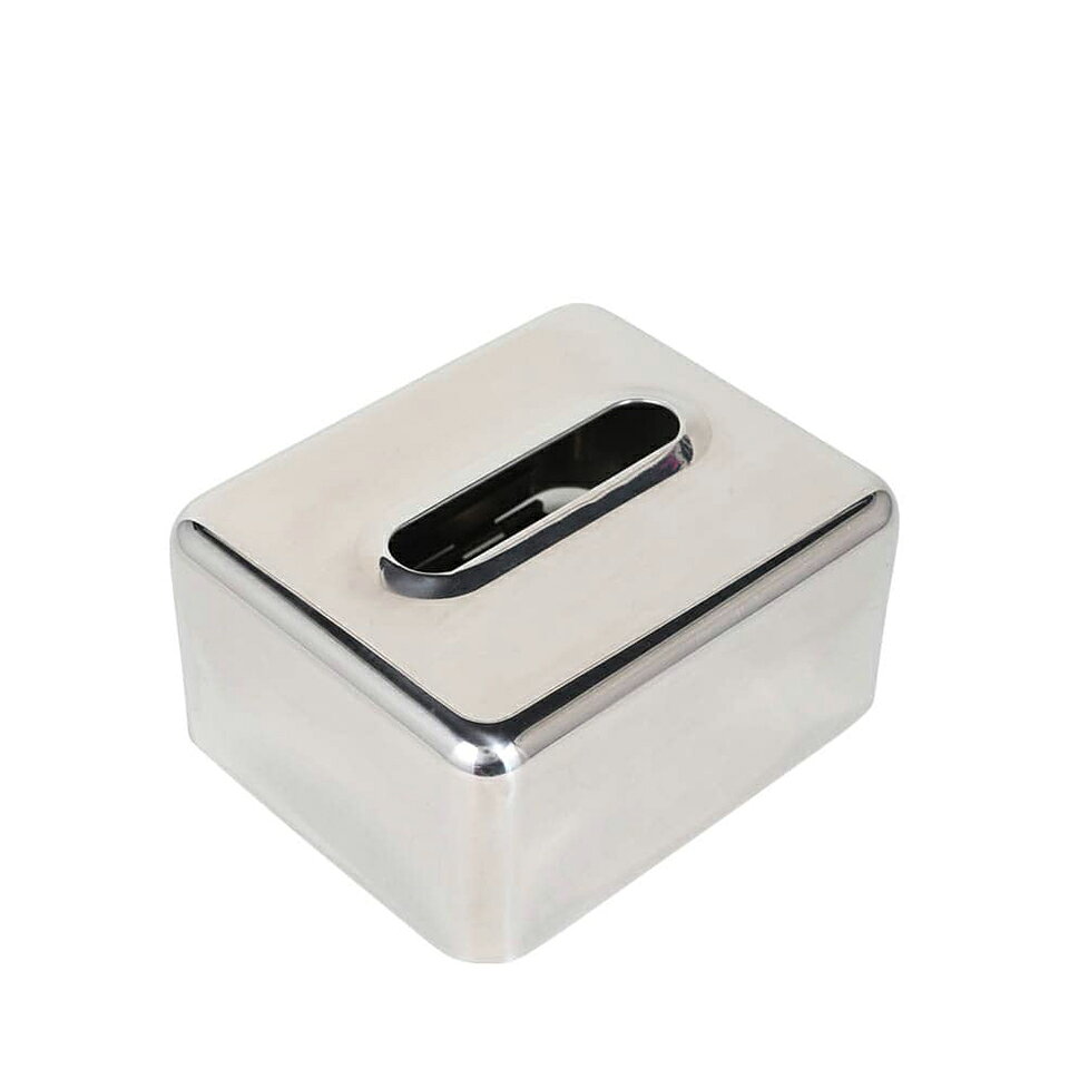 TISSUE DISPENSER【HALF】ステンレス 壁掛けもできるハーフサイズのティッシュケース インダストリアル 無骨 ポケットティッシュ 無骨 レトロ シルバー インテリア シンプル ミニマム おしゃれ キッチン 卓上 洗面 ダイナー ホテルライク ダルトン DULTON [2]