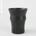 ブルータポット【KAKUKAKU/LONG】φ10.5cm×H13cm 植木鉢 3号 アルミ 黒 スリット鉢 かっこいい おしゃれ シンプル 無骨 重厚感 サボ...