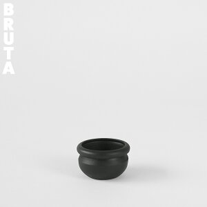 ブルータポット【FUKUROGATA/MINI】φ5cm×H3cm 植木鉢 2号 アルミ 黒 内縁 袋形 丸鉢 盆栽鉢 寄せ植え かっこいい おしゃれ シンプル 無骨 重厚感 サボテン アガベ 塊根 アロエ ハビタット コーデックス 鋳造 インダストリアル POSH LIVING ポッシュリビング