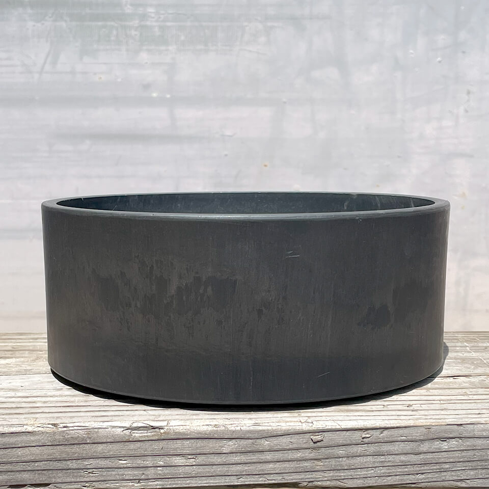 BLACK PLASTIC POT【CYLINDER LOW TYPE】20cm×8cm 黒 プラ鉢 7号 筒型 円筒 円柱 植木鉢 鉢カバー ロー 2