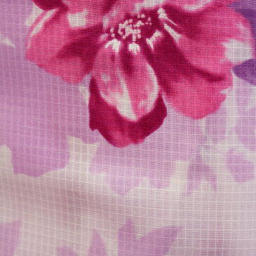 【NICE CLAUP/ナイスクラップ】浴衣 芍薬 白×紫×赤紫 レディース フリーサイズ