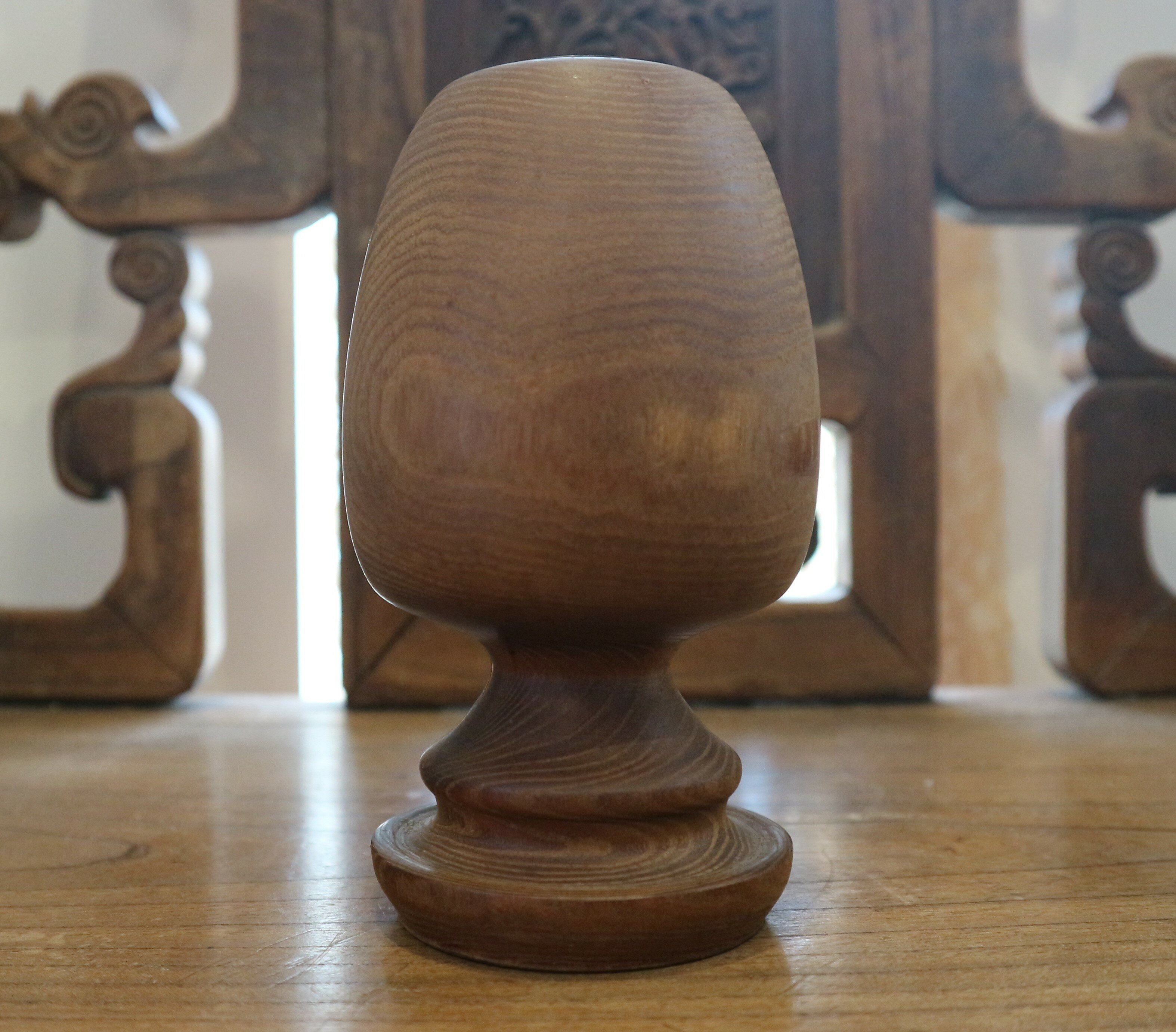 渡辺登作品　縦15cm横9cm うつわ（邑南町材木使用はこなし） 邑南町在住98歳作家渡辺登作品　縦15cm横9cm うつわ（邑南町材木使用はこなし） 邑南町在住98歳作家