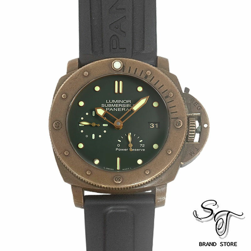 ■パネライ■PANERAI パネライ ルミノール サブマーシブル PAM00507 世界1000本限定/自動巻き/ブロンズ×レザー【中古A】