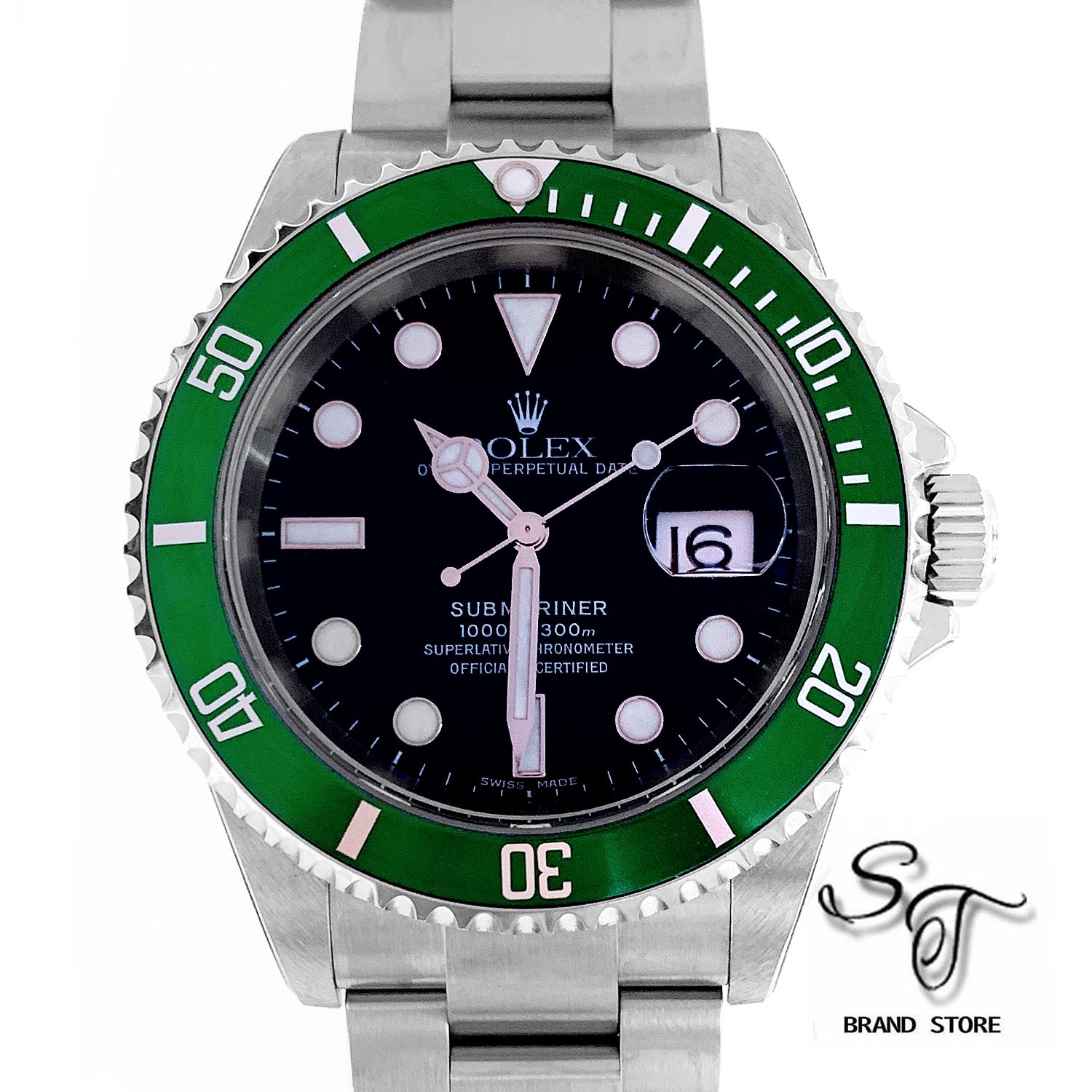 ■ROLEX■ロレックス16610LV F番/ファット4/フラット4/自動巻サブマリーナ グリーンサブ 黒文字盤/SS/メンズ時計　【未使用新品】