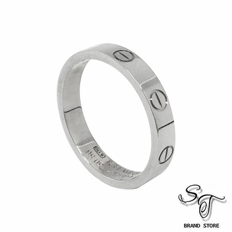 ■カルティエ■Cartierミニラブリング/#56/750WG/4g 【中古A】