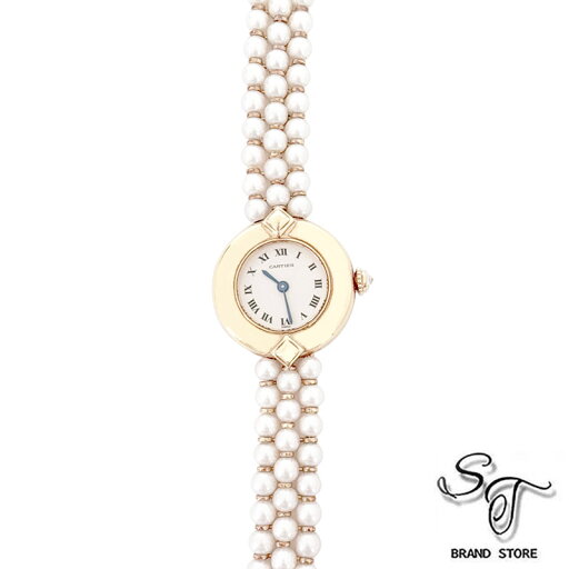 ■カルティエ■Cartierマストコリゼ パール アイボリー / 23mm/WB1045K4/レディース時計【中古A】 ■カルティエ■Cartierマストコリゼ パール アイボリー / 23mm/WB1045K4/レディース時計【中古A】