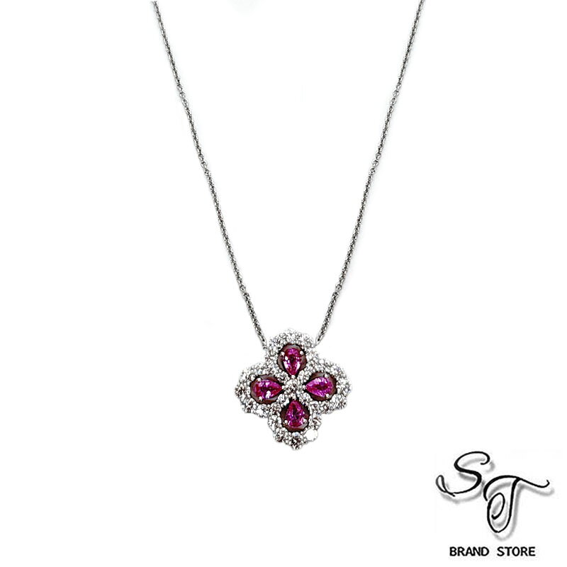 樂天商城 - ■ハリーウィンストン■Harry Winstonハリーウィンストン/ネックレス/ループ/サファイヤ 0.77　ダイヤ1.33 Pt950/約7.3g【中古A】