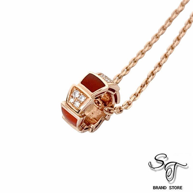 ■ブルガリ■BVLGARI ブルガリ ネックレス K18PG セルペンティ ヴァイパー カーネリ...
