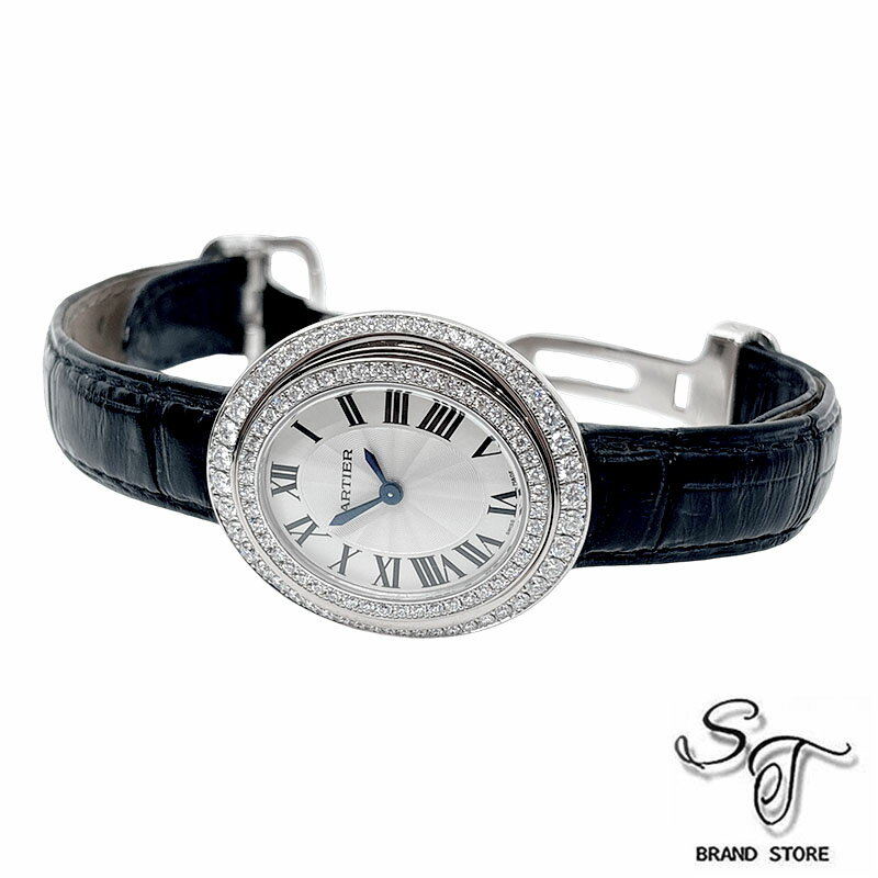 ■カルティエ■Cartierイプノーズ/K18WG/クオーツ/レディース時計/ダイヤモンド/WJHY0005/本体のみ/シルバー文字盤【中古A】