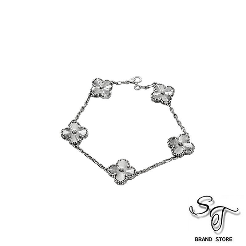 樂天商城 - 【Van Cleef & Arpels 】ヴァンクリーフ＆アーペル ヴィンテージ アルハンブラ ブレスレット 5Pモチーフ VCARP9XE00/750WG/19.7g 【中古A 】