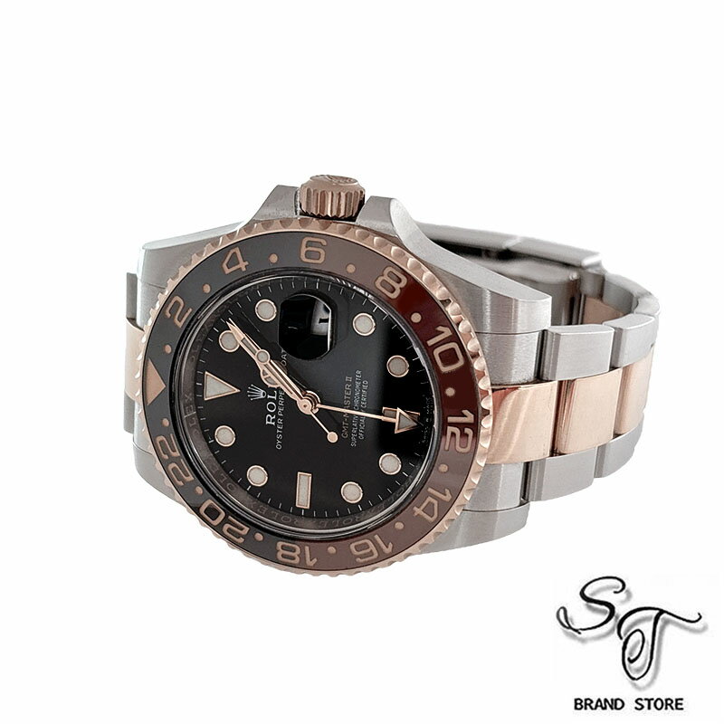 ■ロレックス■ROLEX126711CHNR GMTマスター II ブラック文字盤/ エバーローズゴールド/ステンレス/自動巻き/腕時計/メンズ時計/【中古A】【使用感あり】