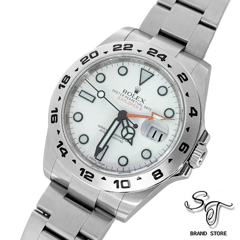 ■ロレックス■ROLEXエクスプローラーII216570/ホワイト/ランダムシリアル メンズ/SS/自動巻/メンズ時計/旧式カード【中古】