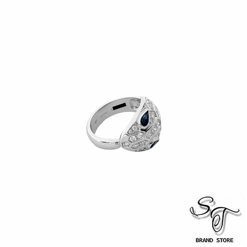 樂天商城 - ■ブルガリ■BVLGARI ブルガリ/リング/セルペンティ/ダイヤ/サファイヤ/750WG/重量約8.2g【中古A】【本体のみ】