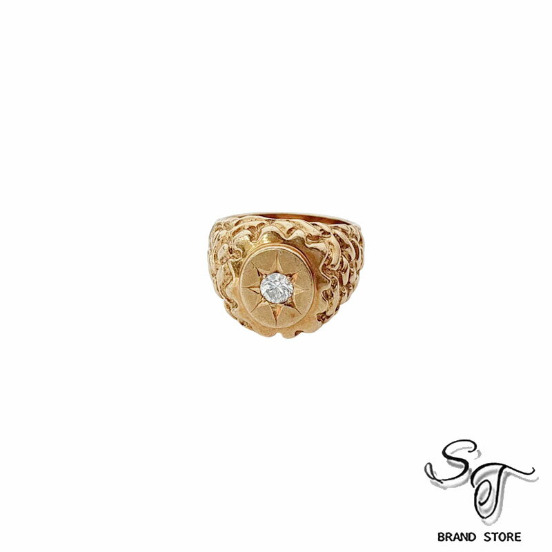 樂天商城 - ■ノンブランド■ジュエリーノンブランド リング K18YG /#58/約18.4g/ダイヤ約0.36ct【使用感、傷あり】【中古A】