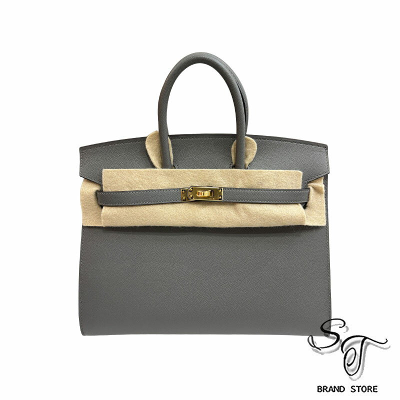 ■エルメス■HERMES エルメス　バーキン25　グリメイヤー (GRIS MEYER) セリエ 外縫い エプソン ゴールド金具 W刻印
