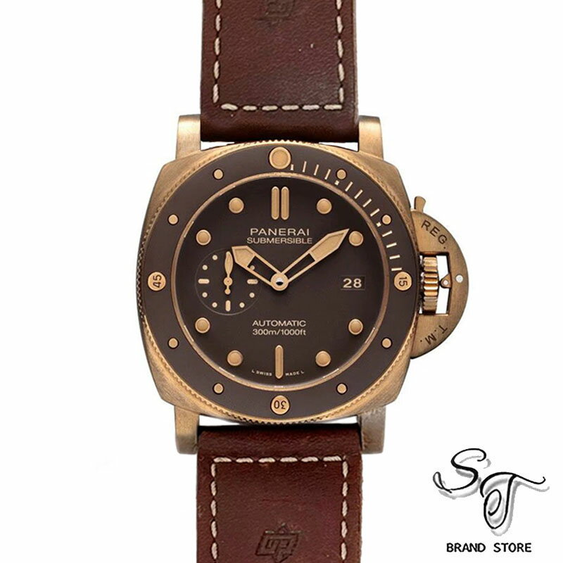 TISSOT - ■パネライ■PANERAI パネライ サブマーシブル ブロンゾ PAM00968 世界1000本限定/自動巻き/ブロンズ×レザー/ブラウン【中古A】