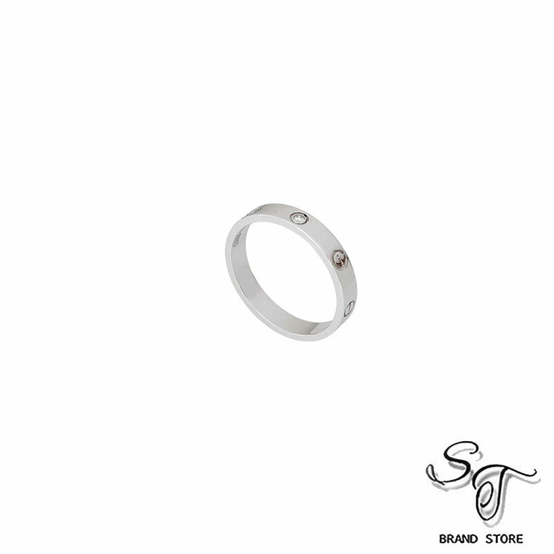乐天商城 - ■カルティエ■Cartierミニラブリング 750WG　#64 1Pダイヤモンド【中古A】