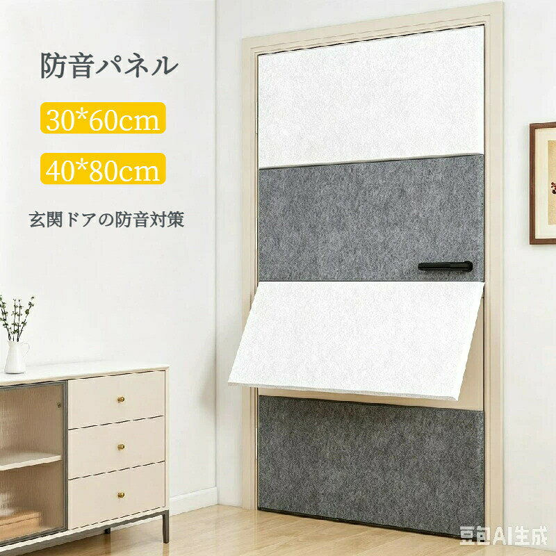 素材：ポリエステル貼るだけ手軽に防音裏面にテープが付いているため、貼るだけで簡単に防音ができます。冷暖房の効果もup防音だけでなく断熱効果も見込めるため、夏も冬も活躍します。お洒落なデザインシンプルなデザインのためお部屋の雰囲気を邪魔しません。