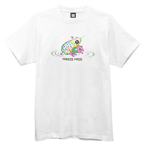 【送料無料】FREEZE FROG/BASS好きにバッチリなフロッグTシャツ☆Tシャツ！釣りパーカー！釣りT！ロゴT！レディース！釣りTシャツ！タイラバ！バス釣り！エギング！ロックフィッシュ！シュノーケル！スキューバダイビング！お洒落！バス釣り！