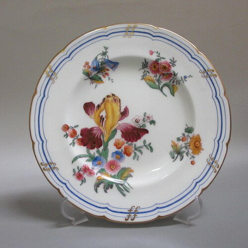 乐天商城 - 2★オールド コールポート 1891年～1920年　ハンドペイント/花柄/金彩 アンティーク 19cm　新入荷【中古】