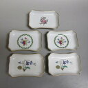 ★リモージュ/Limoges アビランド/Haviland 小皿/ミニトレイ 5枚セット すみれ/薔薇/金彩 新入荷【中古】