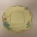 ★英国 ロイヤル グラフトン/Royal Grafton スクエアプレート 耳付き 1930年代 花柄 新入荷【中古】(3)