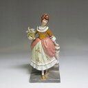 ★英国 Victorian Ceramic/ビクトリアンセラミック 花かごを持つエレガントな貴婦人 フィギュリン 新入荷【中古】