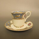 廃盤品★コールポート/ COALPORT コールポート モントローズ/Montrose Blue デミタス カップ＆ソーサー ビンテージ 新入荷【中古】