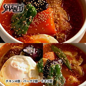 北海道札幌発祥のSHANTi（シャンティ）オリジナルスープカレーの期間限定スペシャル5個セット＜辛さ選べる2〜10ボーガ＞