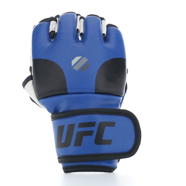 （正規品）UFC オープンパームMMAトレーニンググローブ5oz（カラー：青、L／XLサイズ）